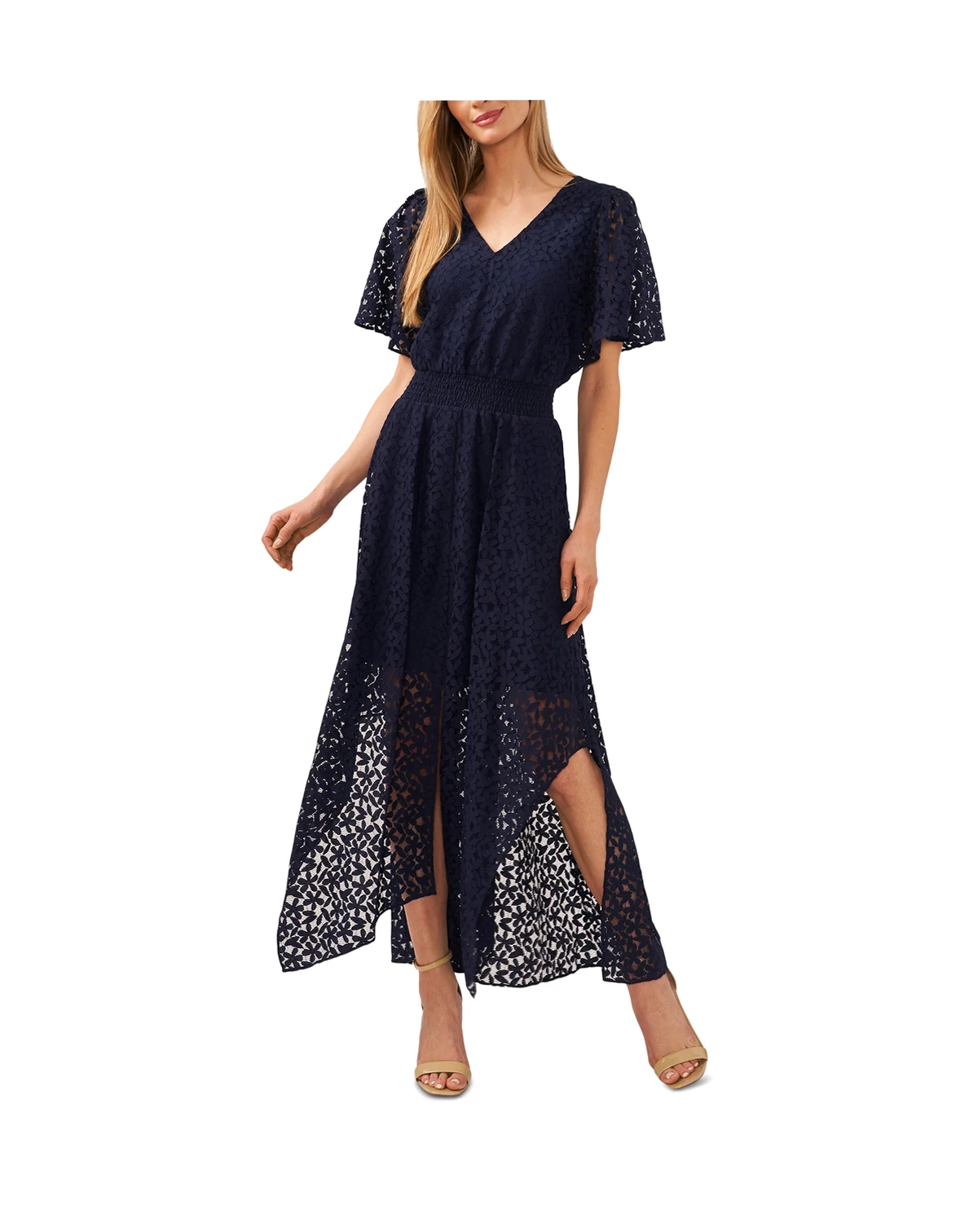 Women's Lace Batwing Sleeve Maxi Dress