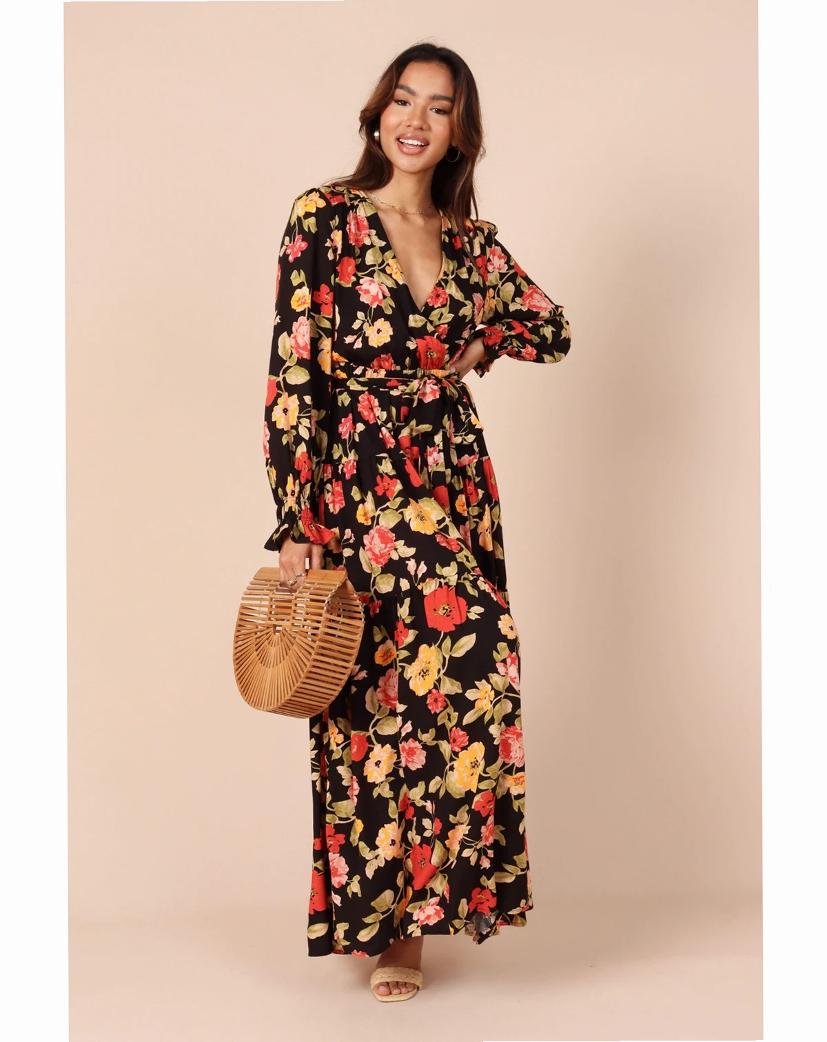 Women's Wrap Jacket Maxi Dress