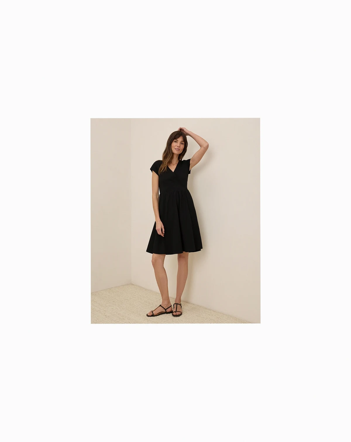 Women's Organic Cotton Fit & Flare Crossover Dress