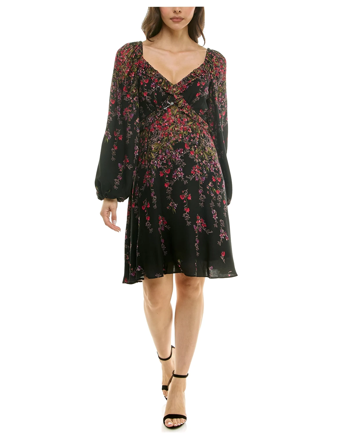 Women's Ruffled V-Neck Dress