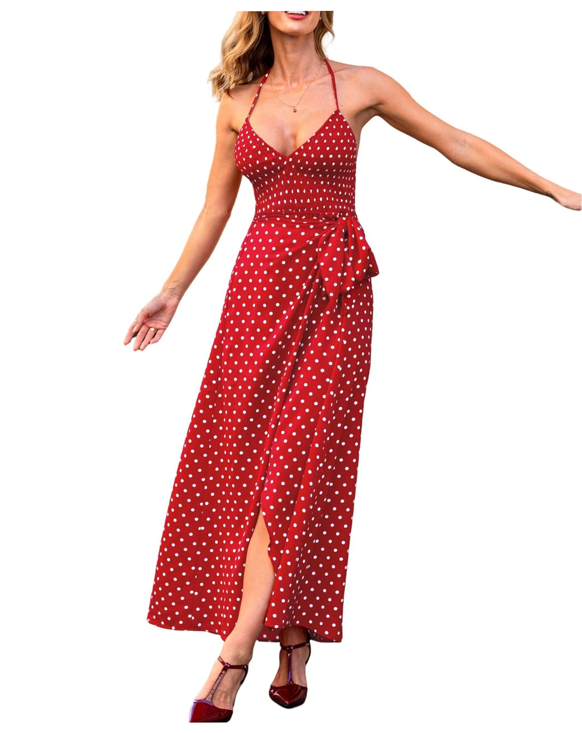Women's Honey Please Polka Dot Maxi Beach Dress