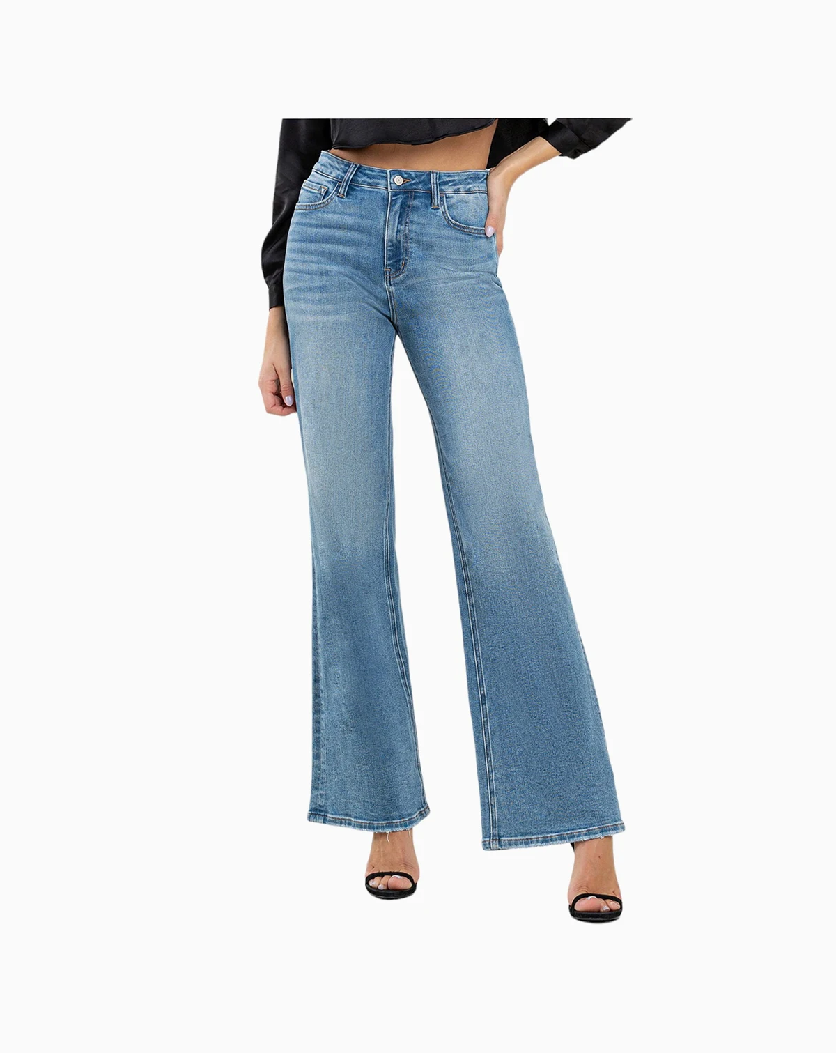 Women's High Rise Wide Leg Jeans