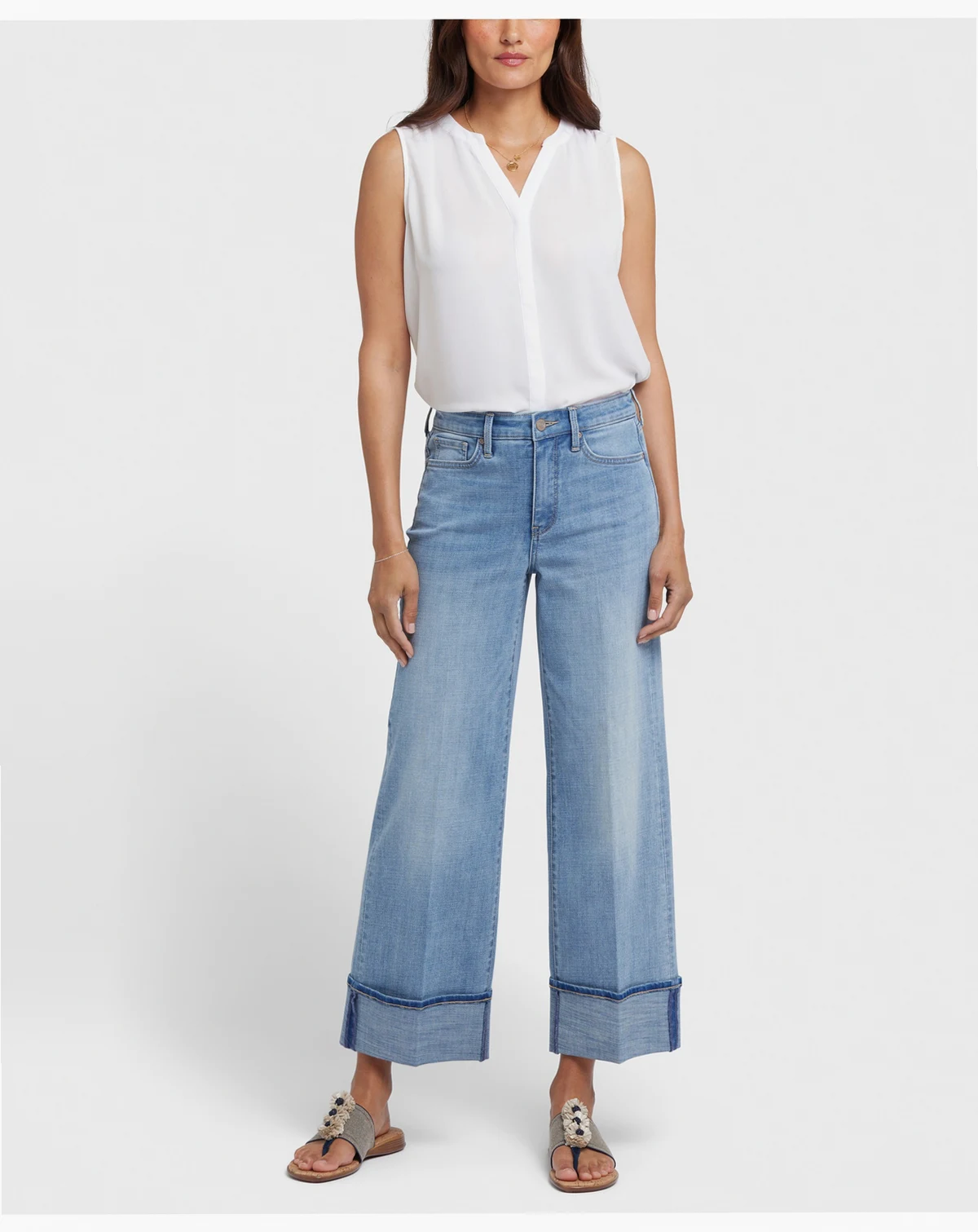 Women's Teresa Wide Leg Cuff Jeans