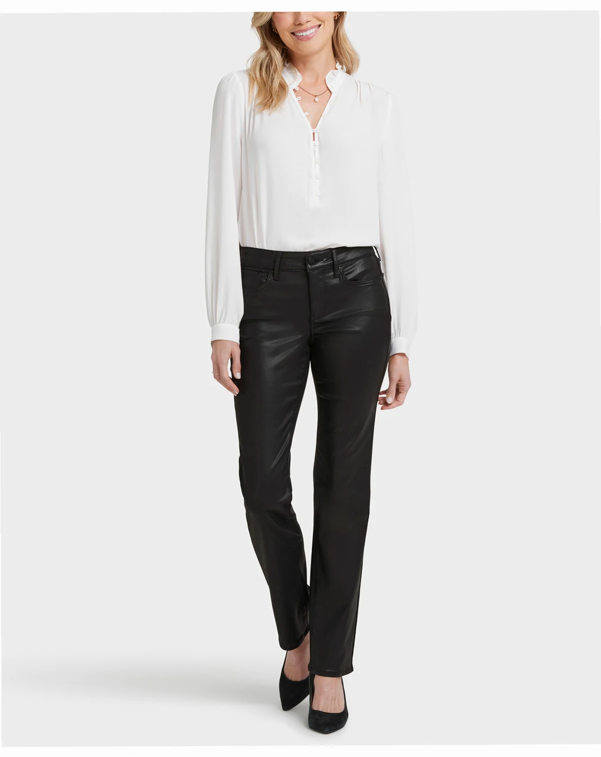 Petite Coated Marilyn Straight Jeans