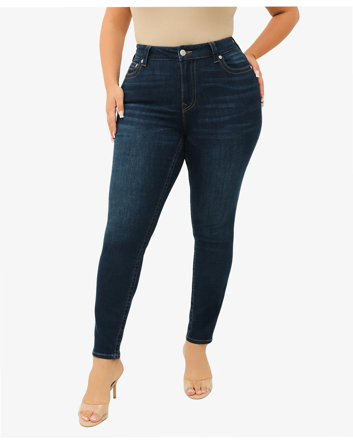 Plus Size Jennie Curvy Skinny Mid-Rise Jeans