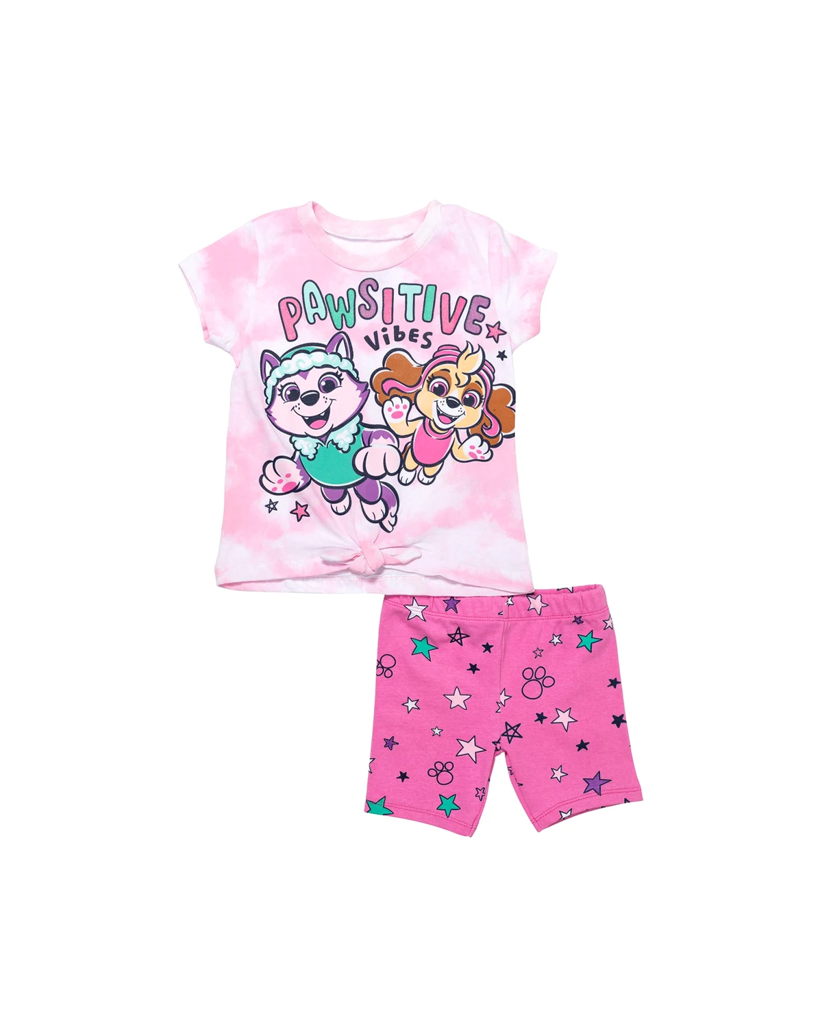 Toddler Girls Skye Everest T-Shirt and Bike Shorts Outfit Set Toddler|Child