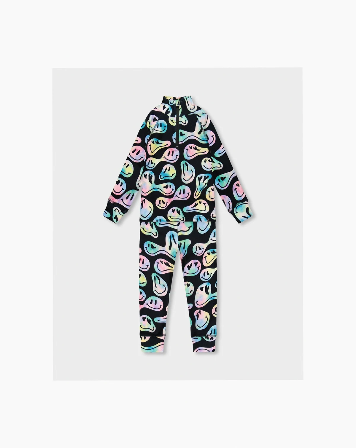 Girl Two-Piece Thermal Underwear Set Smiley Face Girl - Toddler|Child