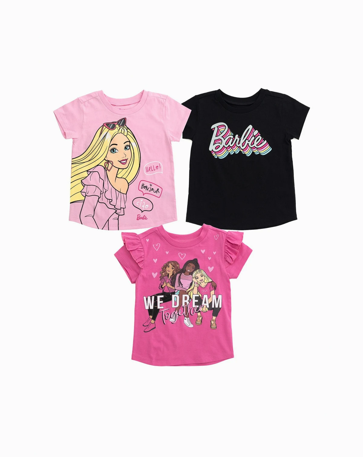 Toddler Girls 3 Pack T-Shirts to
