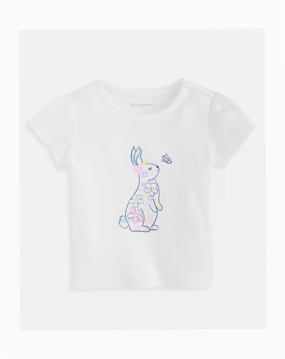 Toddler Girls' 2T-4T Mix and Match Floral Bunny T-Shirt, Macy's Exclusive