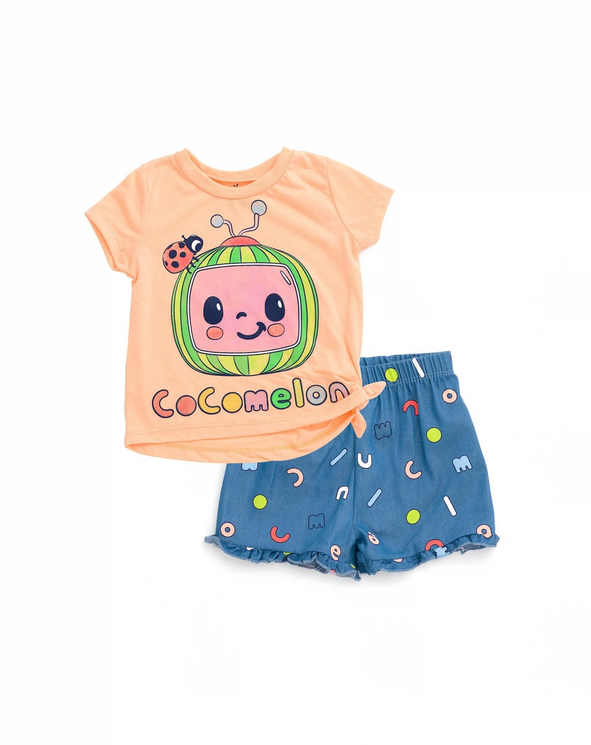 Toddler Girls T-Shirt and French Terry Shorts Outfit Set