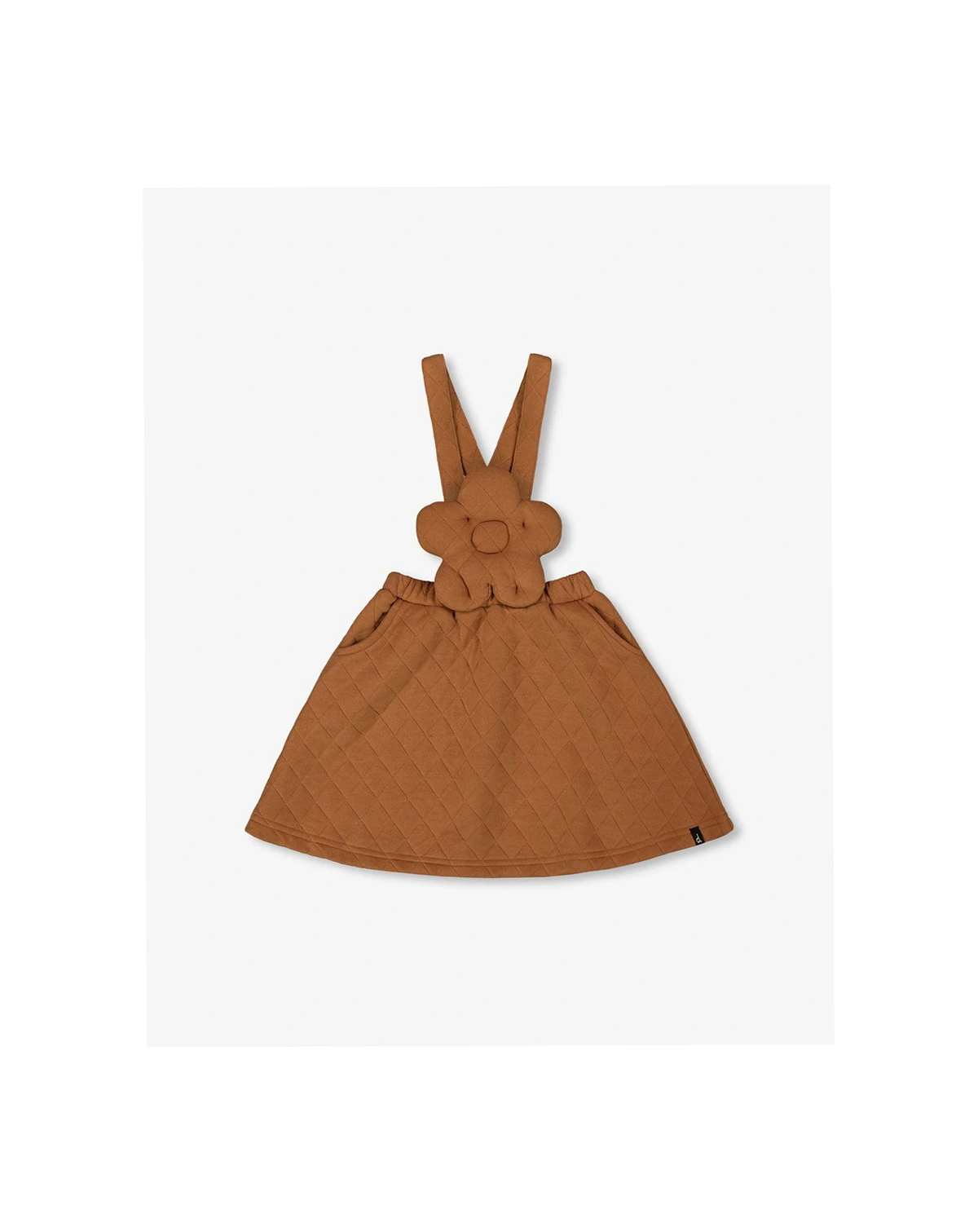 Girl Quilted Overall Dress Mocha - Toddler|Child