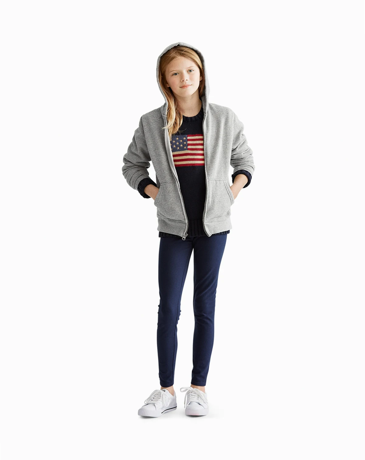 Big, Little and Toddler Girls French Terry Hoodie