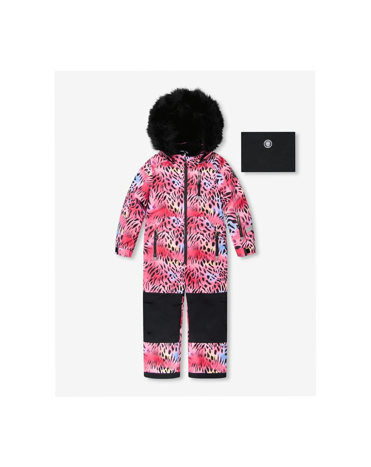 Girl One-Piece Play Snowsuit Multicolor Leopard and Zebra - Toddler|Child