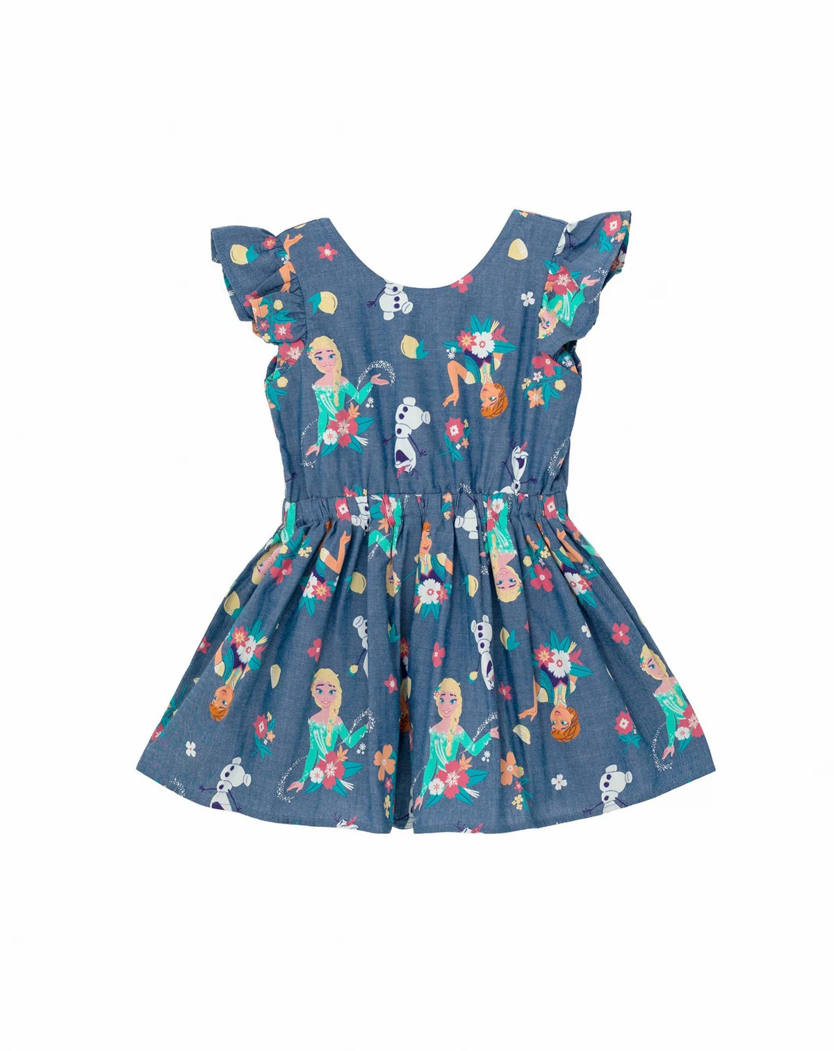 Toddler Girls Disney Minnie Mouse Mickey Mouse Daisy Lilo & Stitch Princess Belle Ariel Chambray Skater Dress