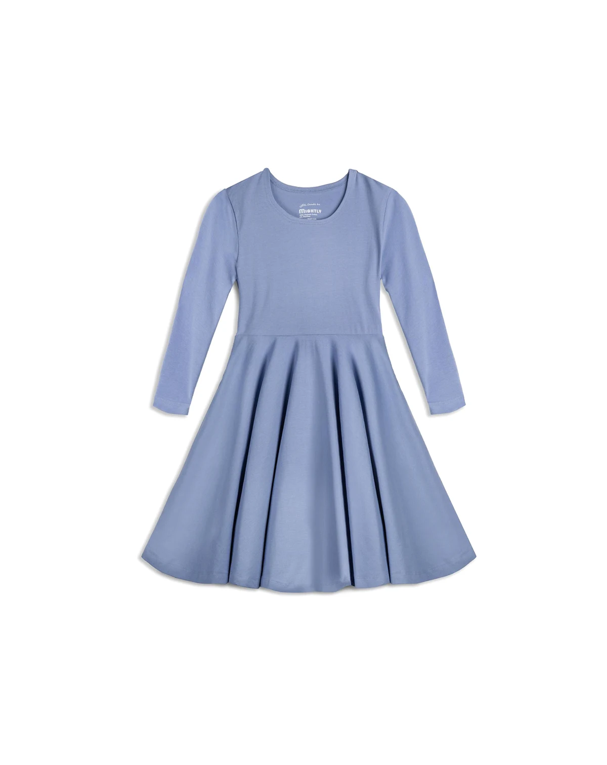 Girls Fair Trade Organic Cotton Solid 3/4 Sleeve Twirl Dress