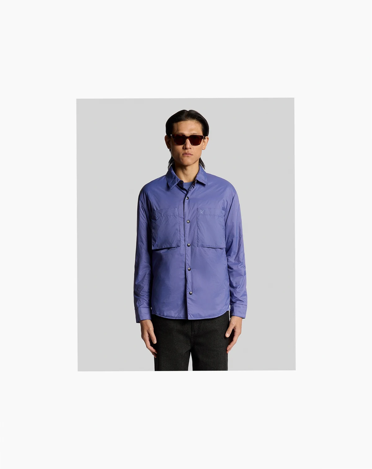 Men's Long Sleeve Collared Insulated Overshirt