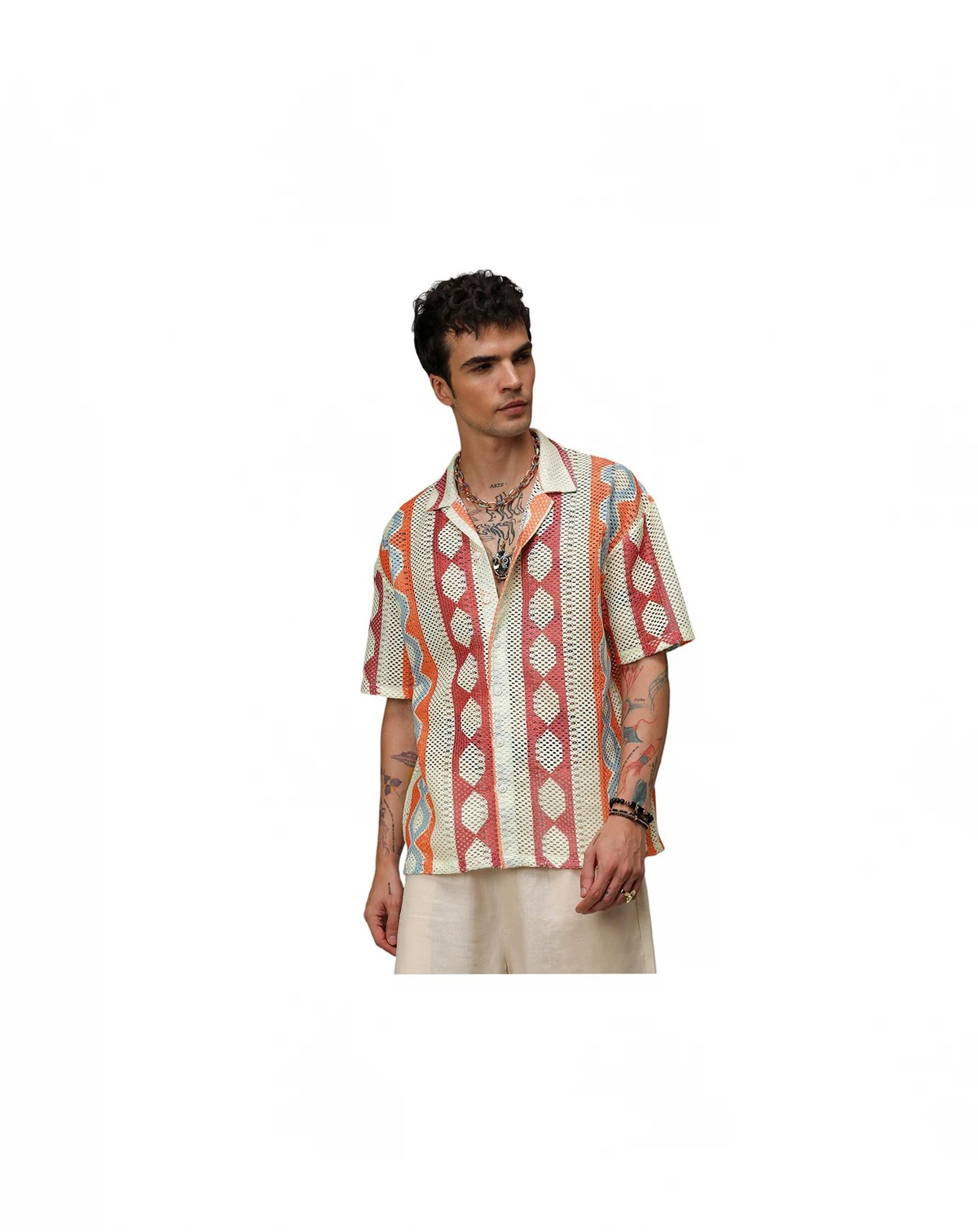 Geometric Block Oversized Shirt