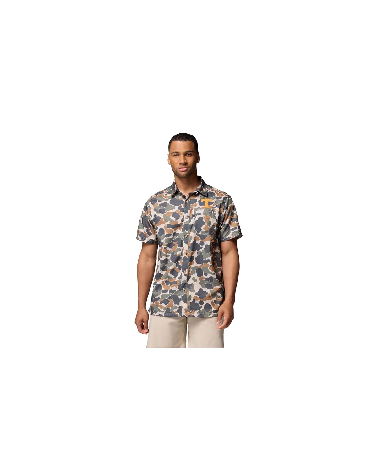 Men's Camo Tennessee Volunteers Super Slack Tide Omni-Wick Button-Up Shirt