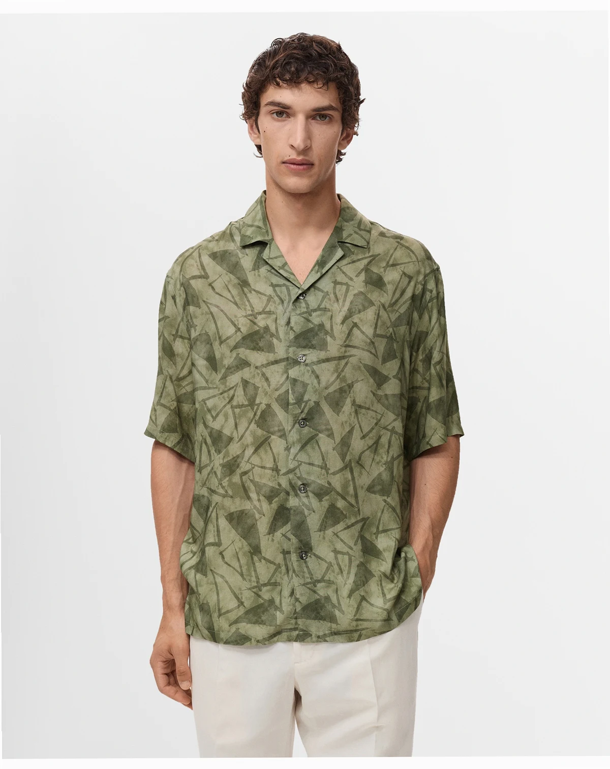 Men's Printed Bowling Shirt