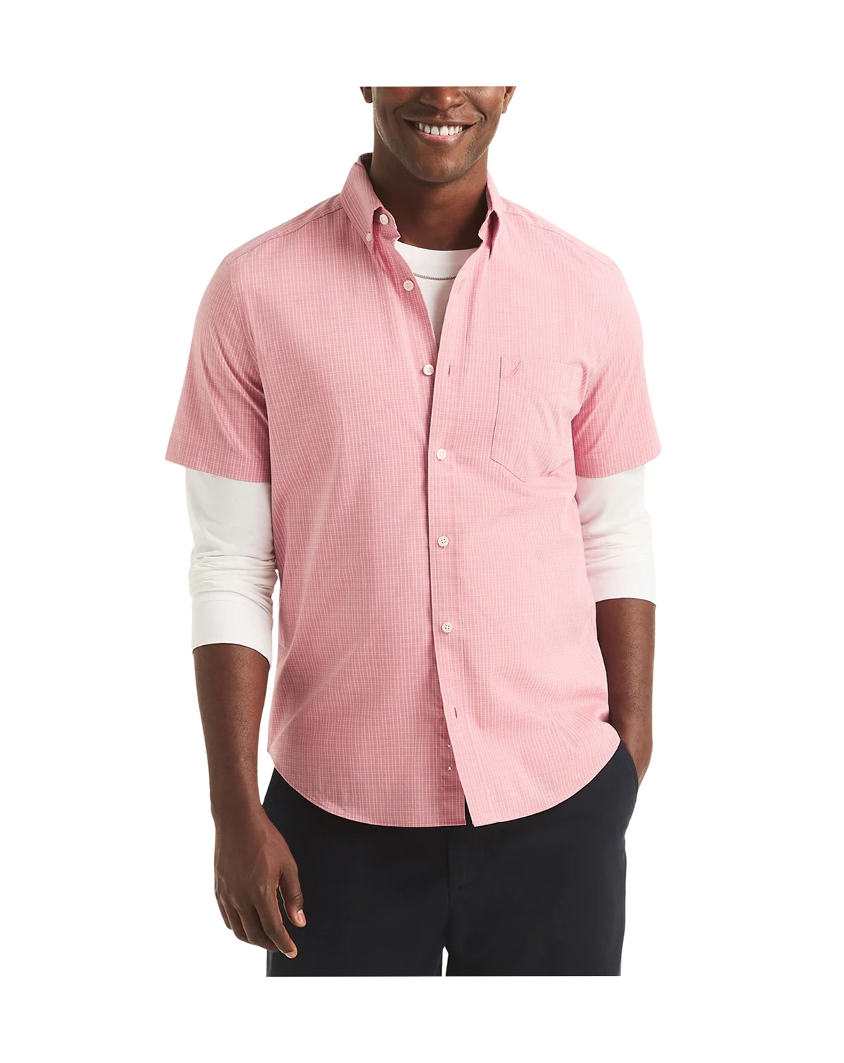 Men's Classic-Fit Short-Sleeve Check Shirt