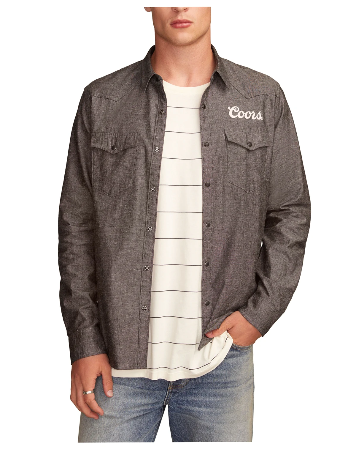 Men's Coors Rodeo Western Spread Collar Shirt