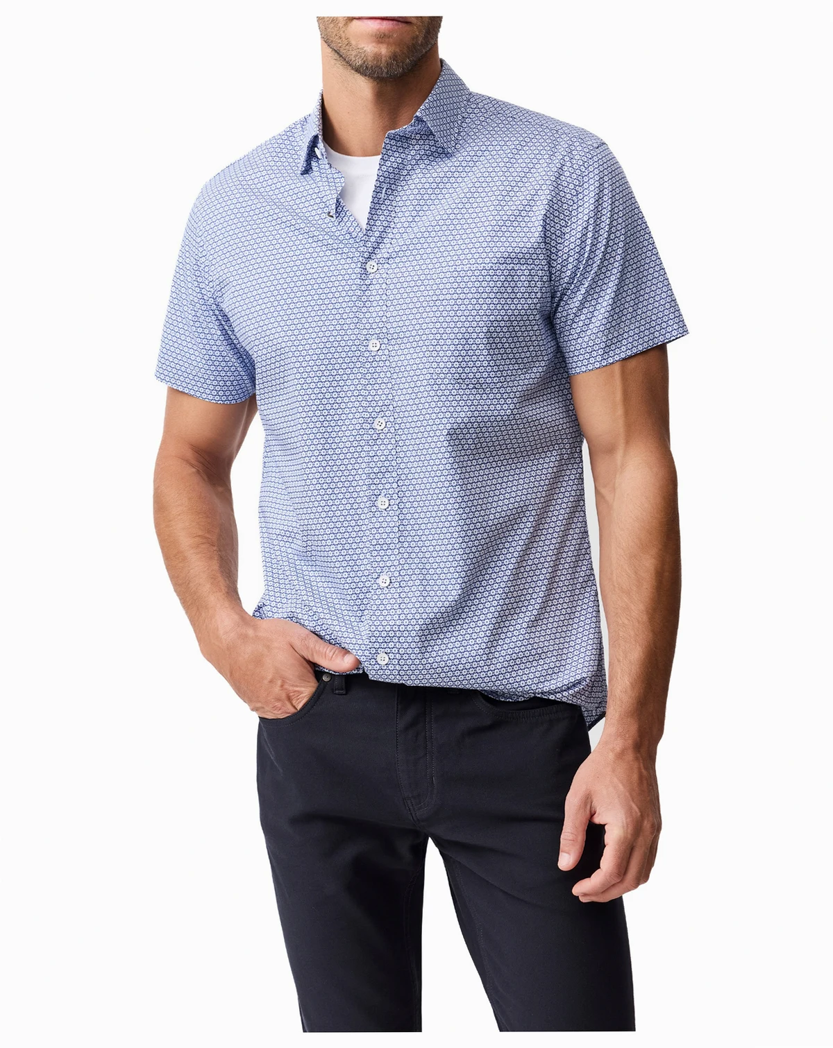 Men's Short Sleeve Blumine Cotton Shirt