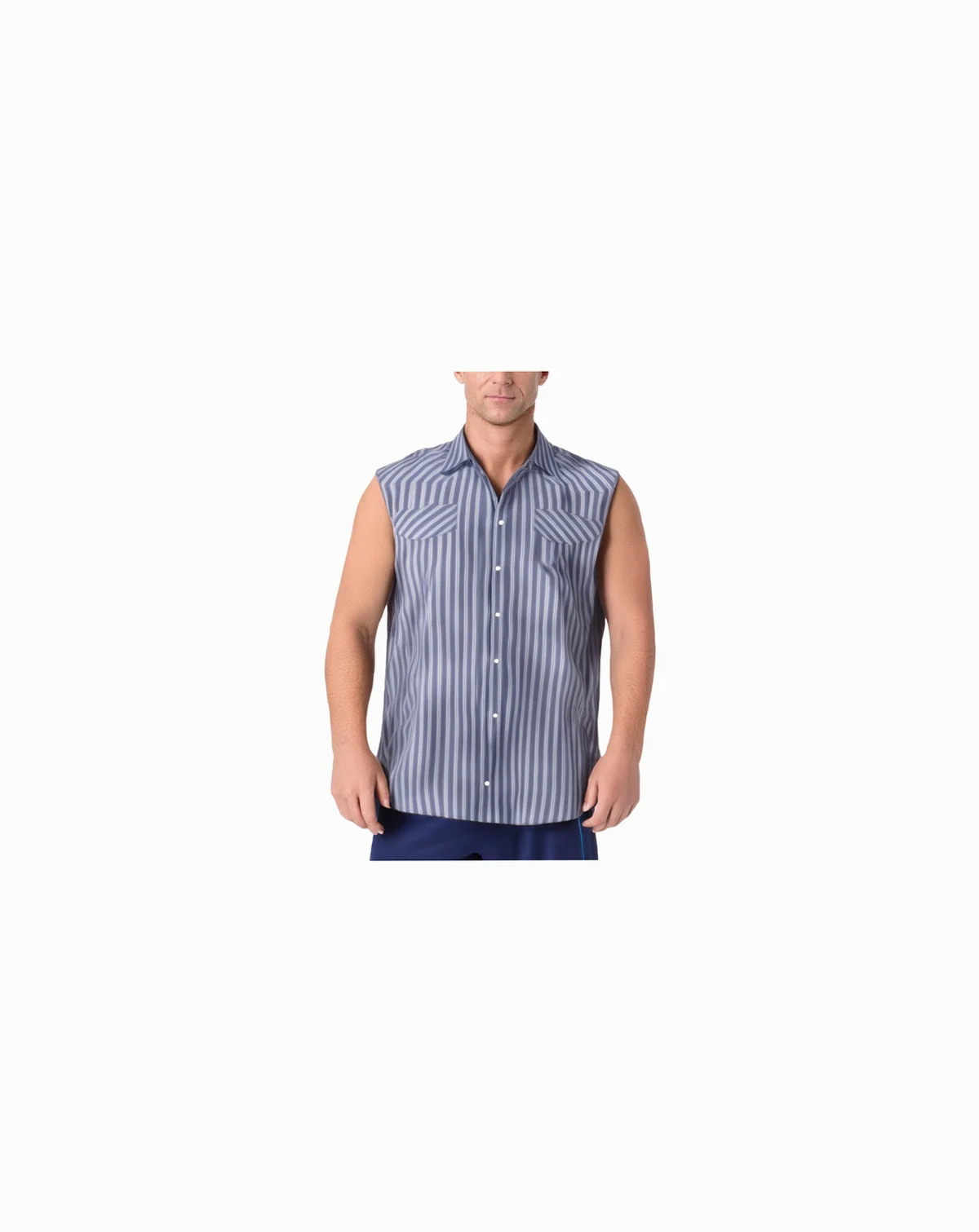 Big & Tall Western Snap Front Muscle Shirt