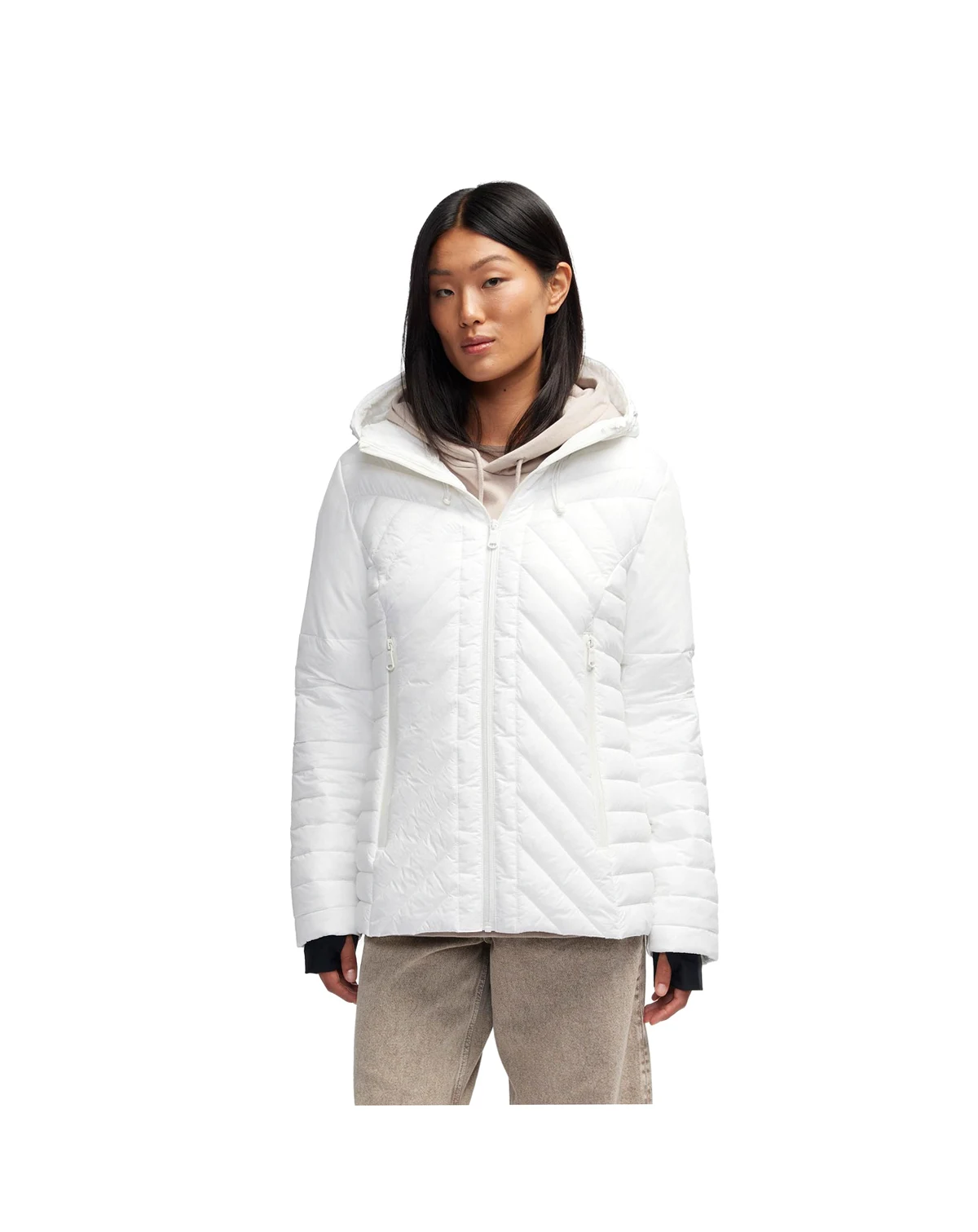 Women's Esmay Lightweight Mixed Media Quilted Packable Puffer