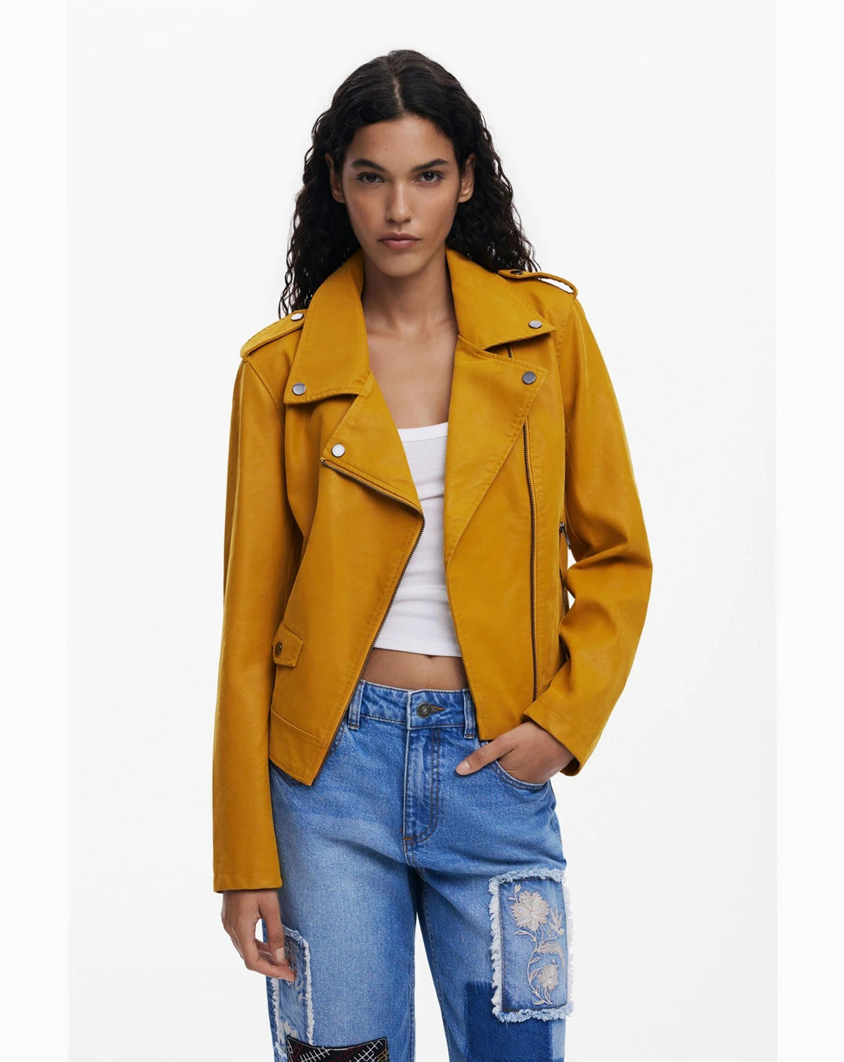 Women's Faux leather biker jacket