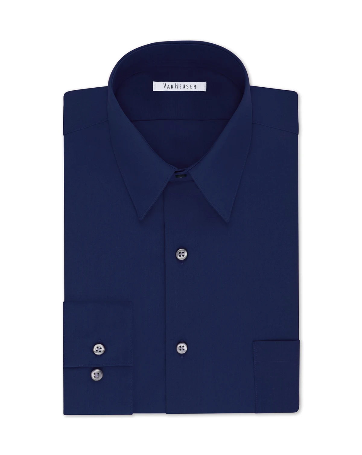 Men's Bigger Fit Wrinkle Free Poplin Solid Dress Shirt