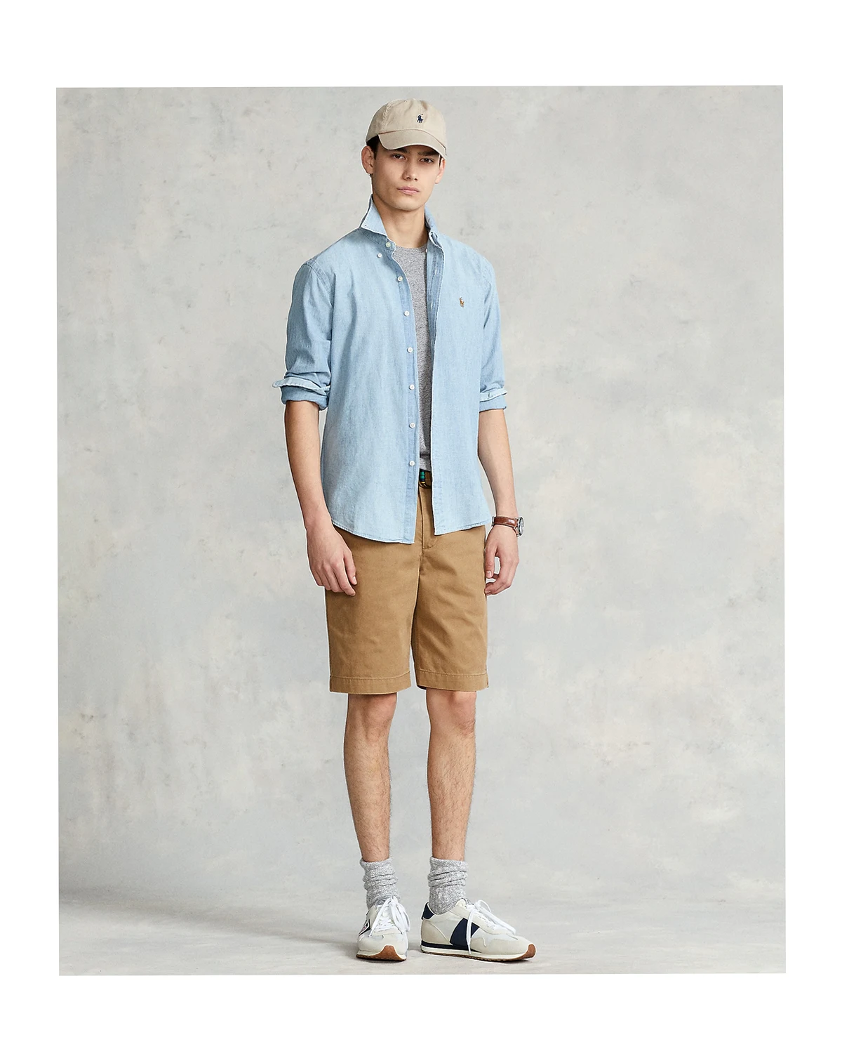 Men's Long Sleeve Classic-Fit Chambray Shirt