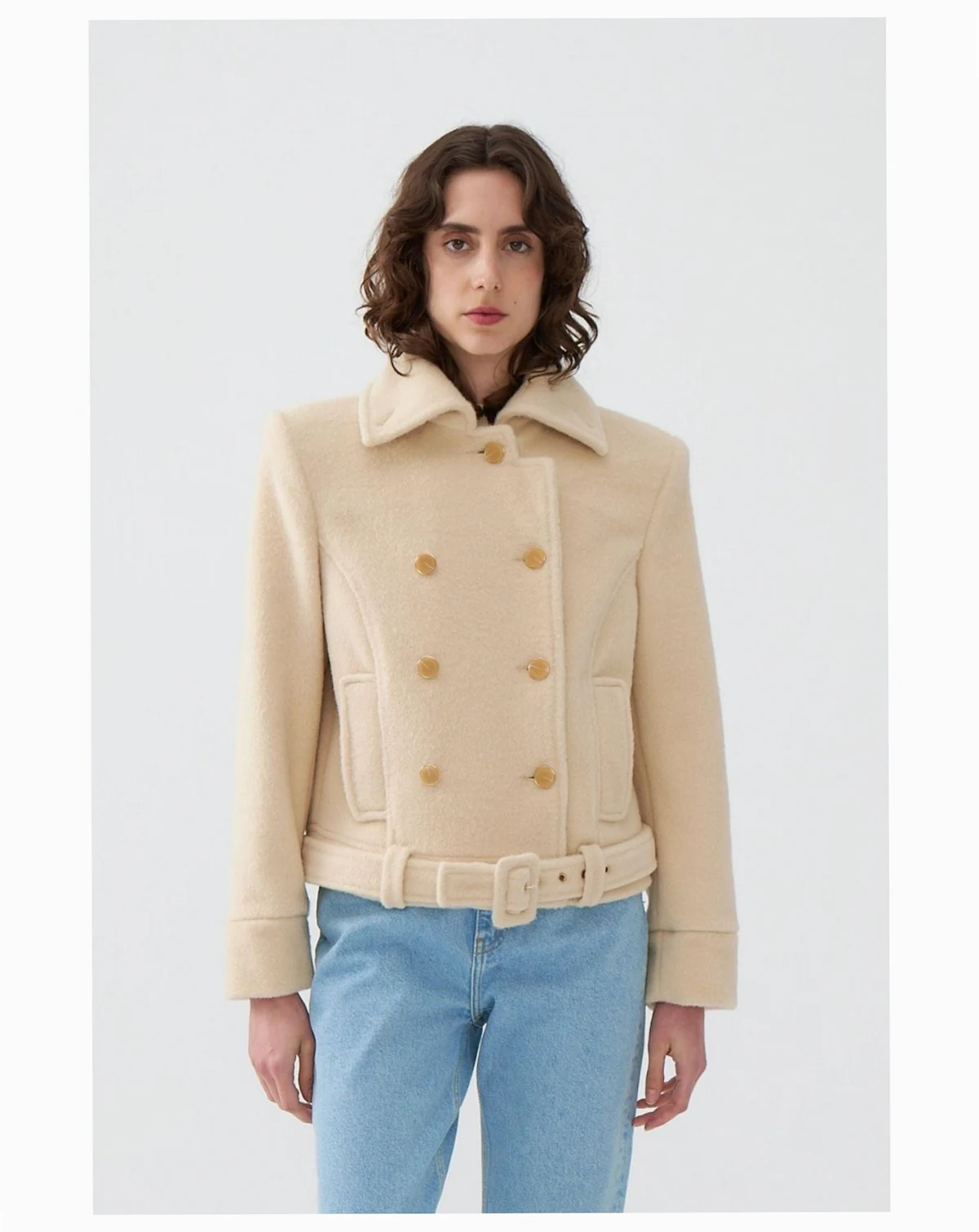 Women's Shoulder Pad Short Coat
