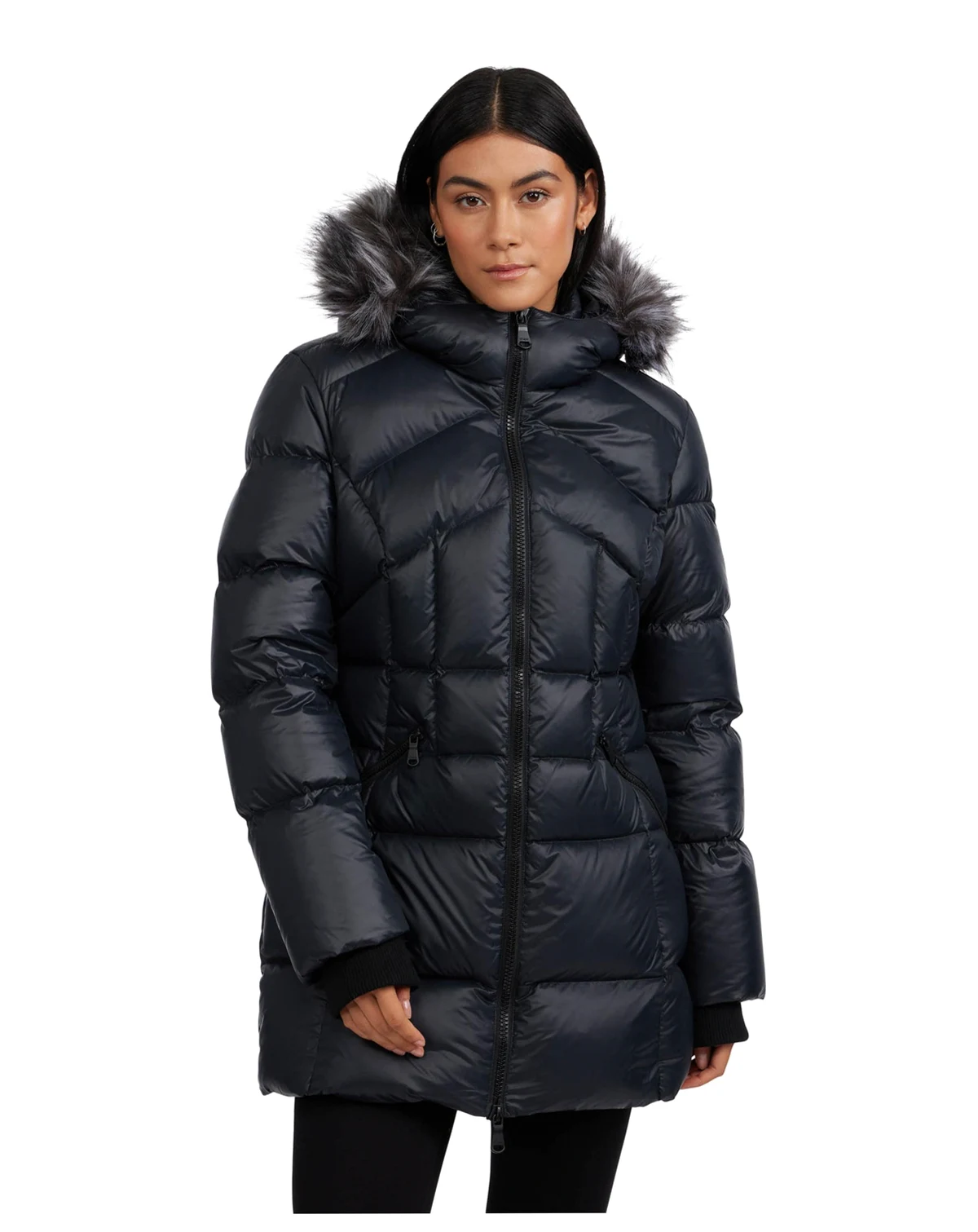 Women's Ares Fixed Hood Puffer with Fixed Bib