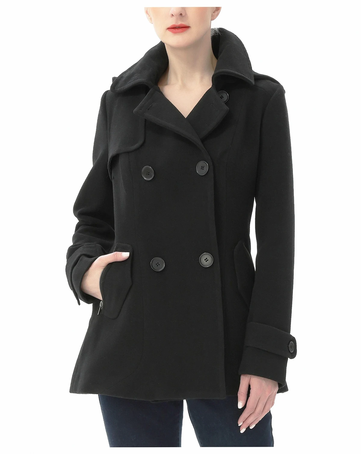 Women's Mira Wool Blend Hooded Pea Coat