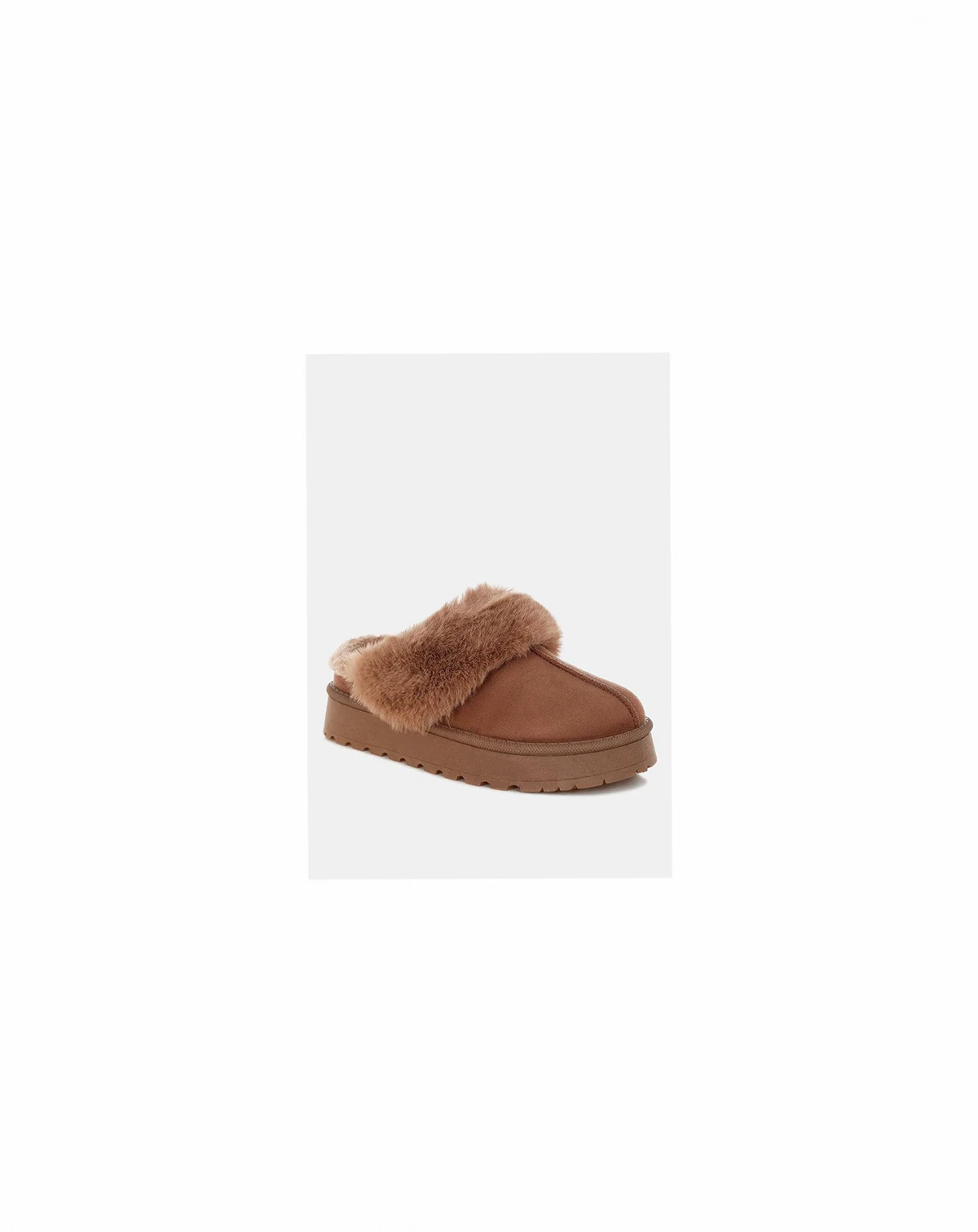 Women's Portho Faux Fur Slip Flat