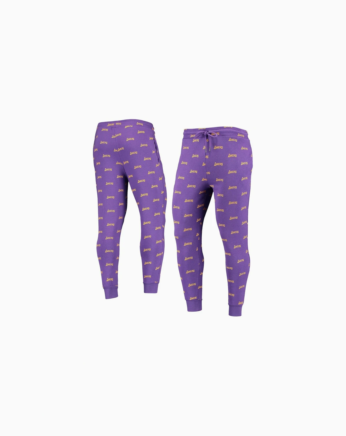 Men's Purple Los Angeles Lakers Allover Logo Jogger Pants