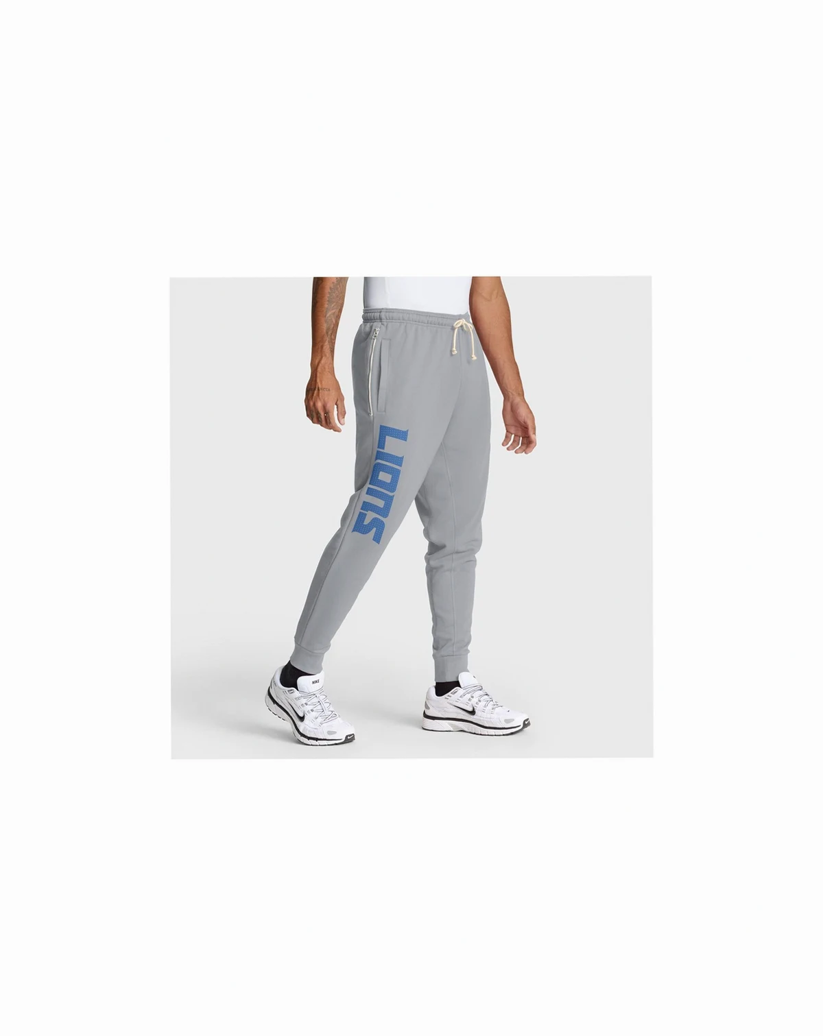 Men's Gray Detroit Lions Sideline Ground Game Performance Taper Pants