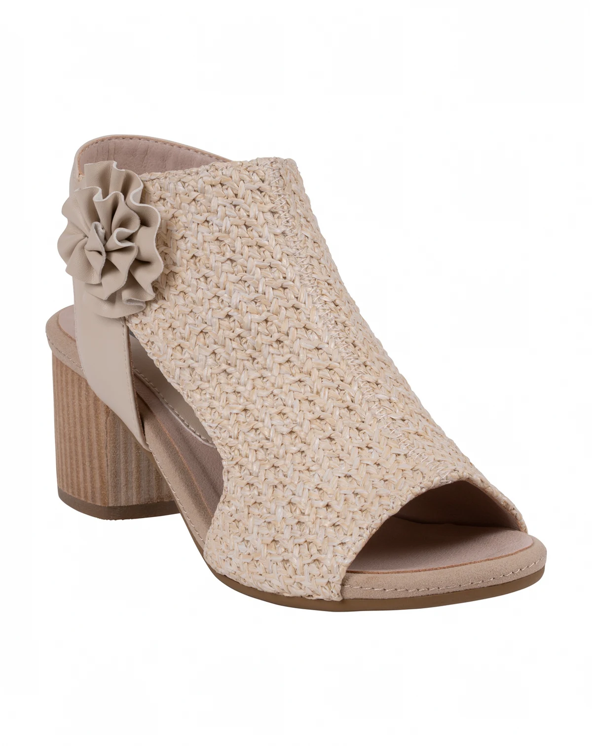 Women's Zakki Flower Rosette Woven Block Heel Dress Sandals