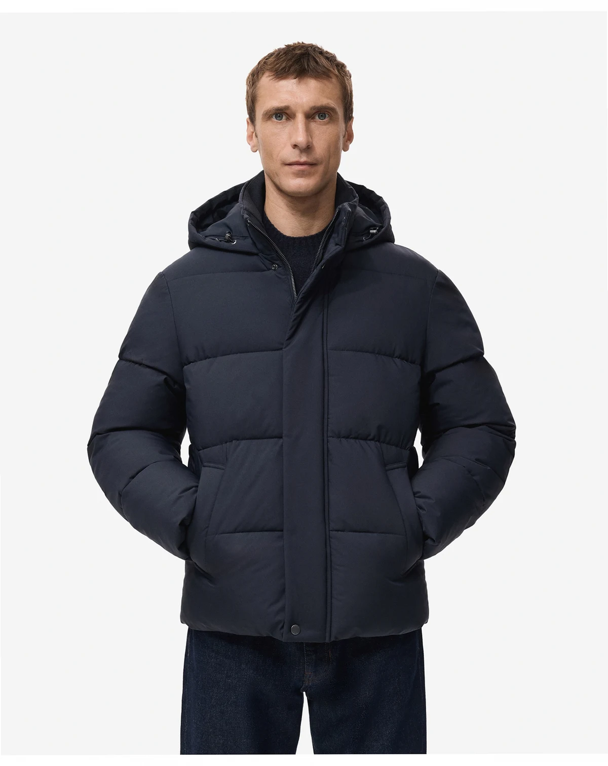 Men's Short Water-Repellent Puffer Jacket