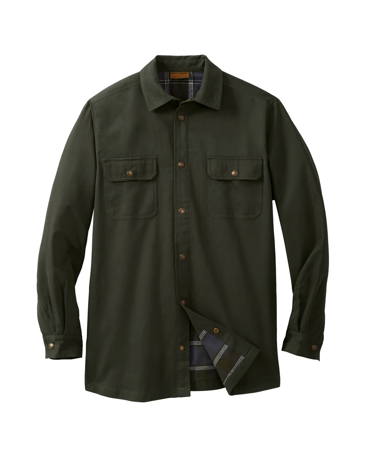 Big & Tall by KingSize Flannel-Lined Twill Shirt Jacket