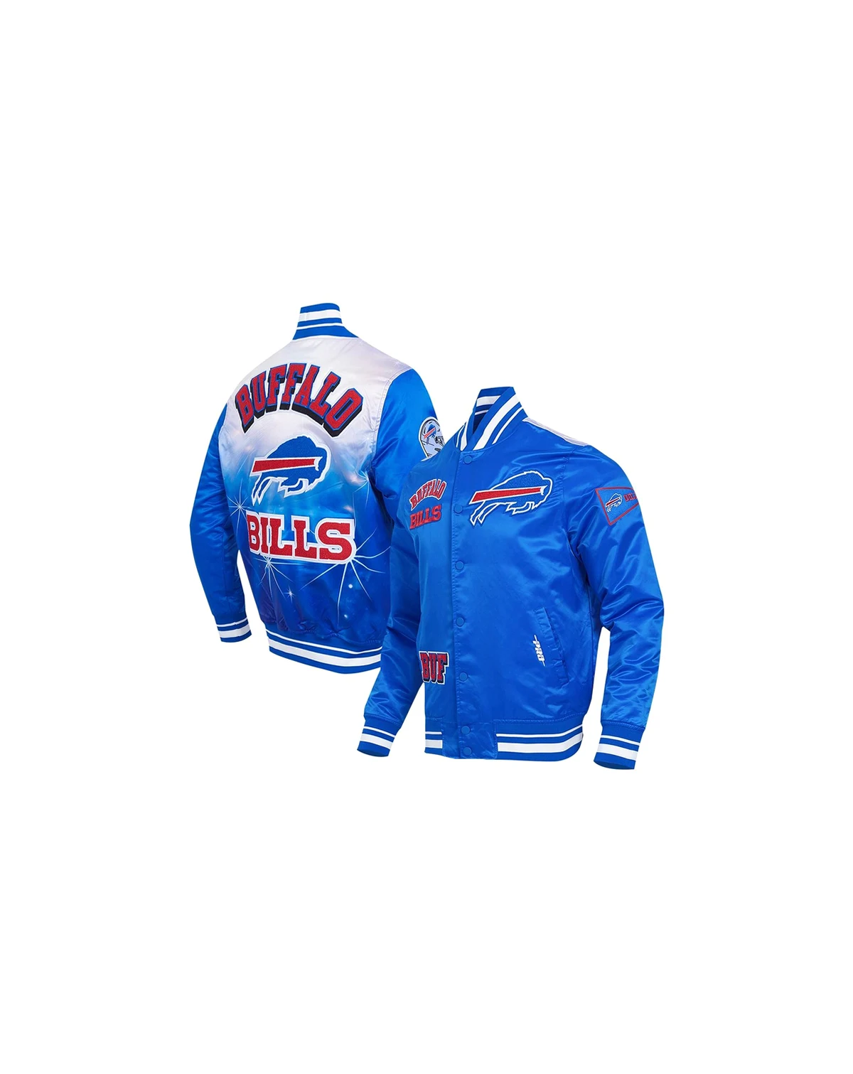 Men's Royal Buffalo Bills Sublimated Satin Full-Snap Jacket
