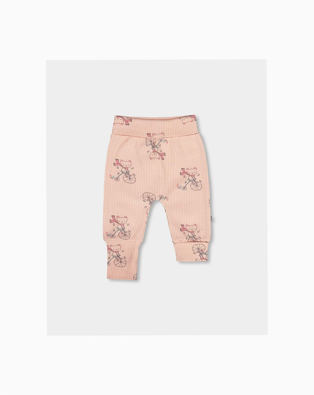 Baby Girl Cotton Evolutive Pant Pink Cat Print - Baby