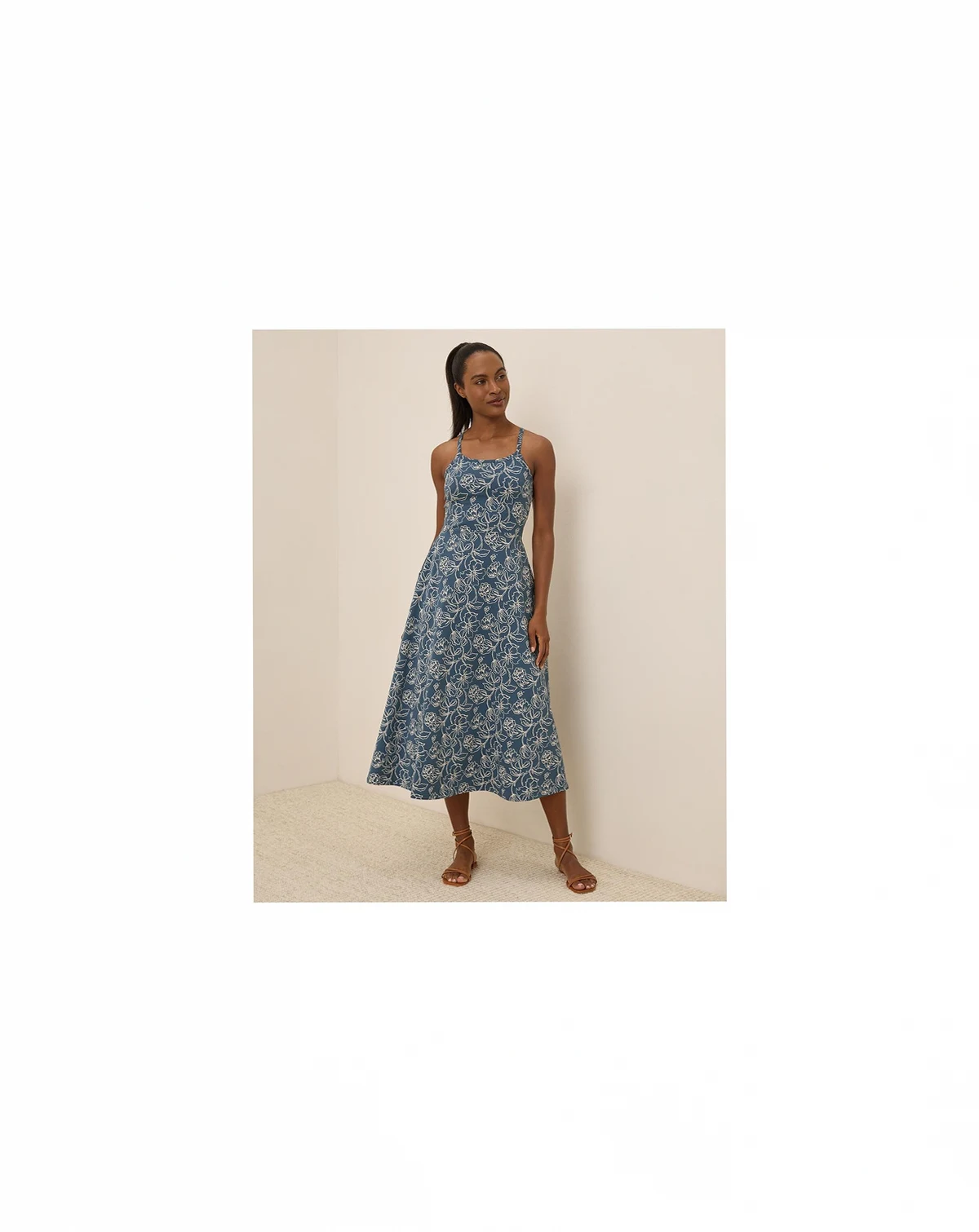 Women's Fit & Flare Midi Dress