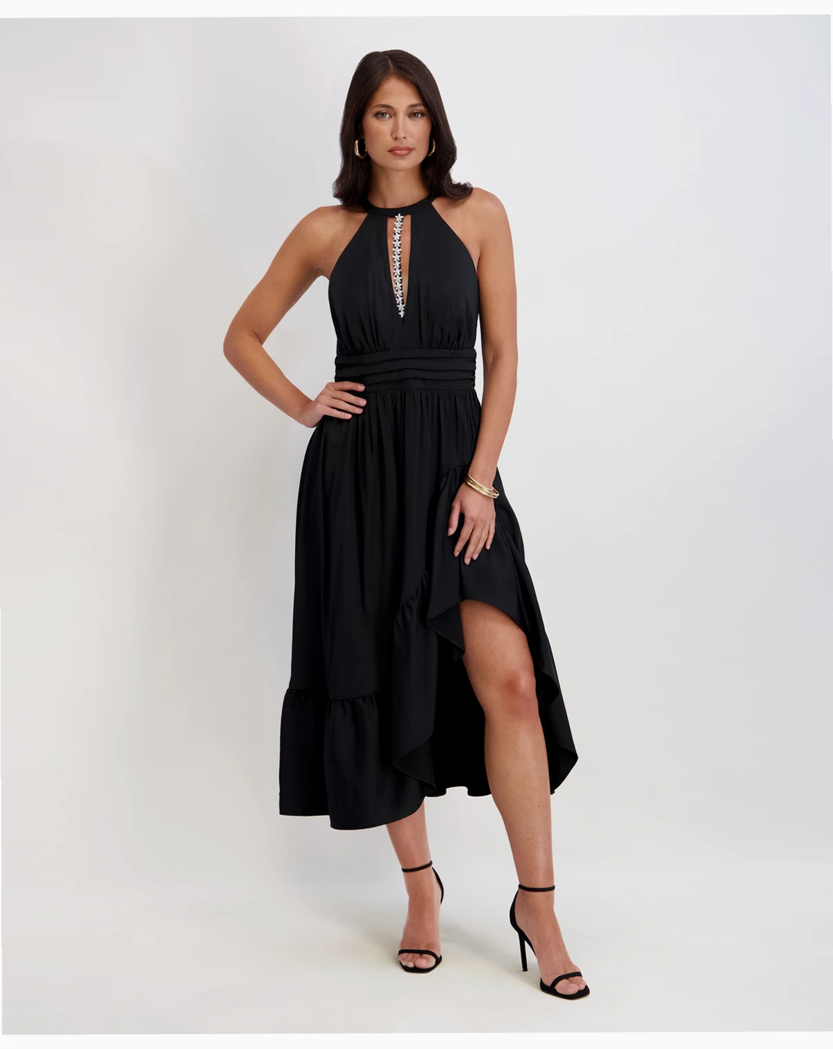 Women's Textured Keyhole Dress