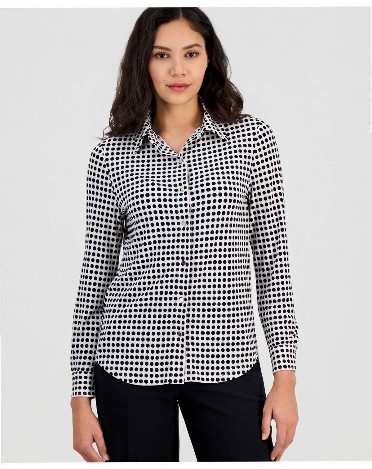 Women's Printed Button-Front Shirt
