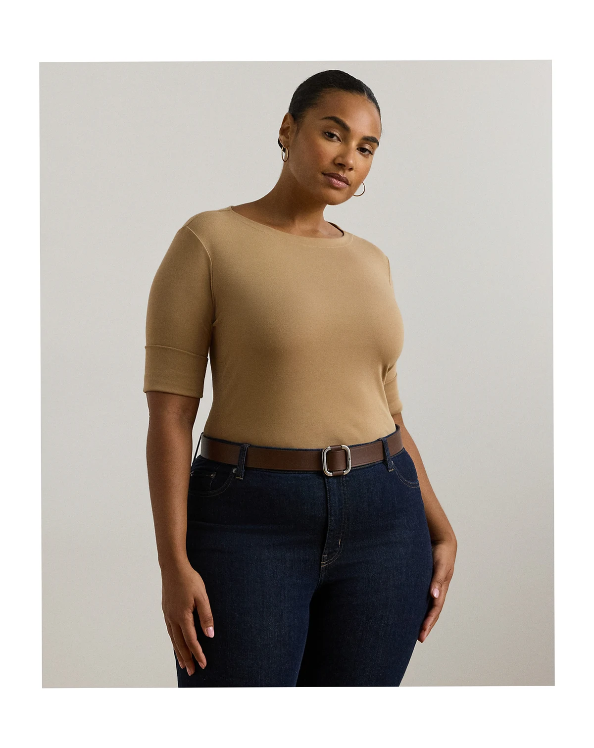 Stretch Boatneck Top