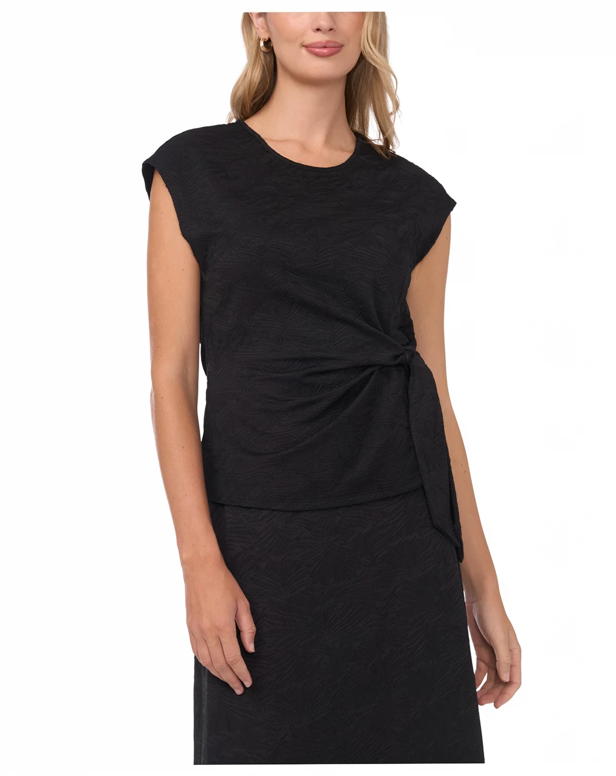 Women's Drop Shoulder Tank With Front Knot Top