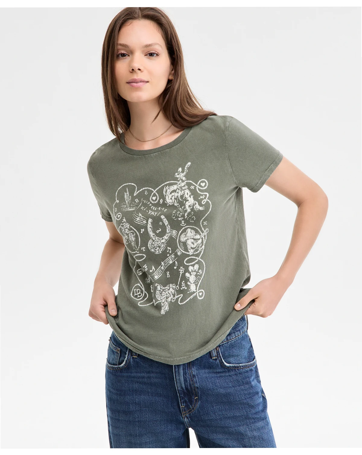 Women's Western Rope Frame Classic Crew Tee
