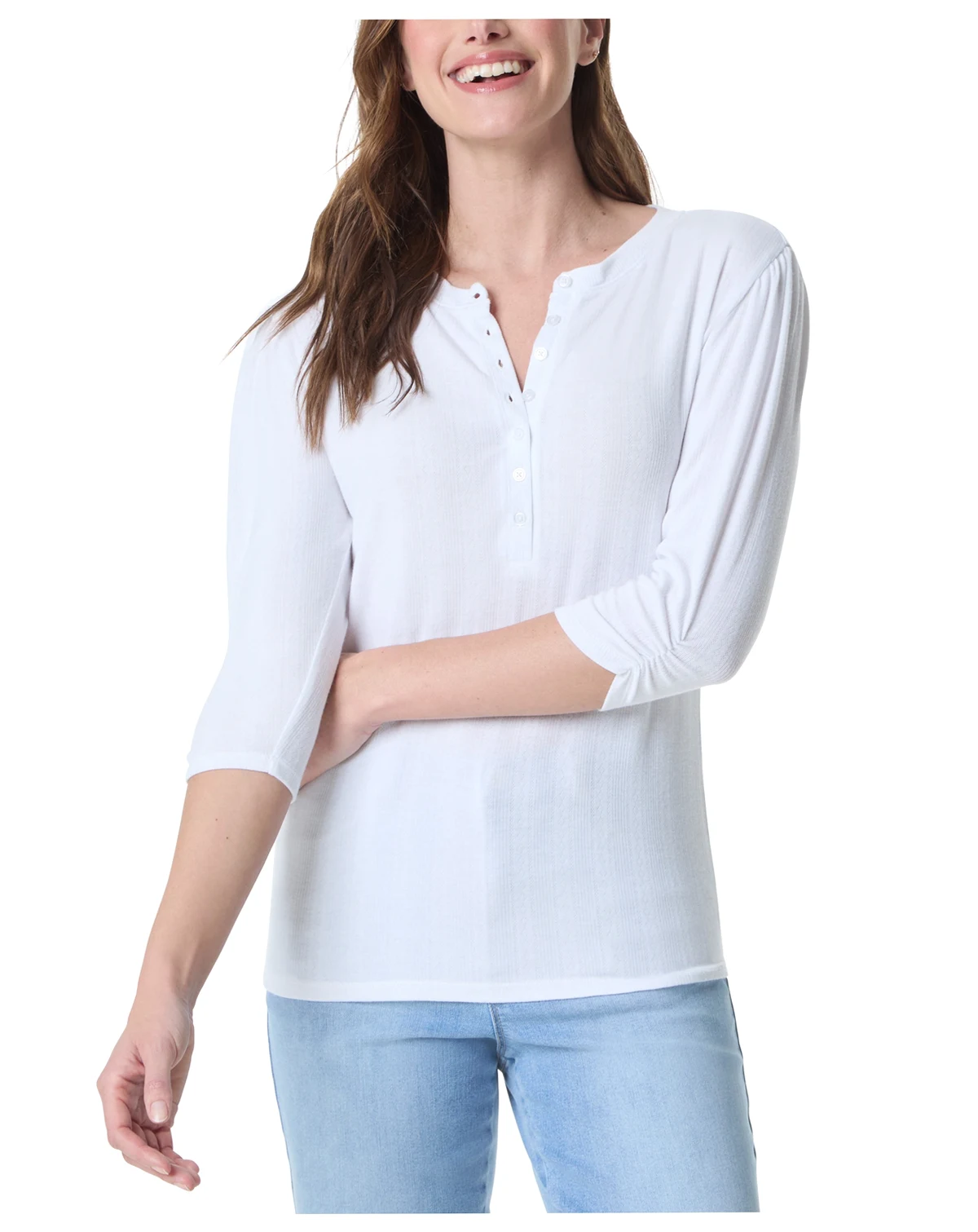 Women's 3/4-Sleeve Henley Top