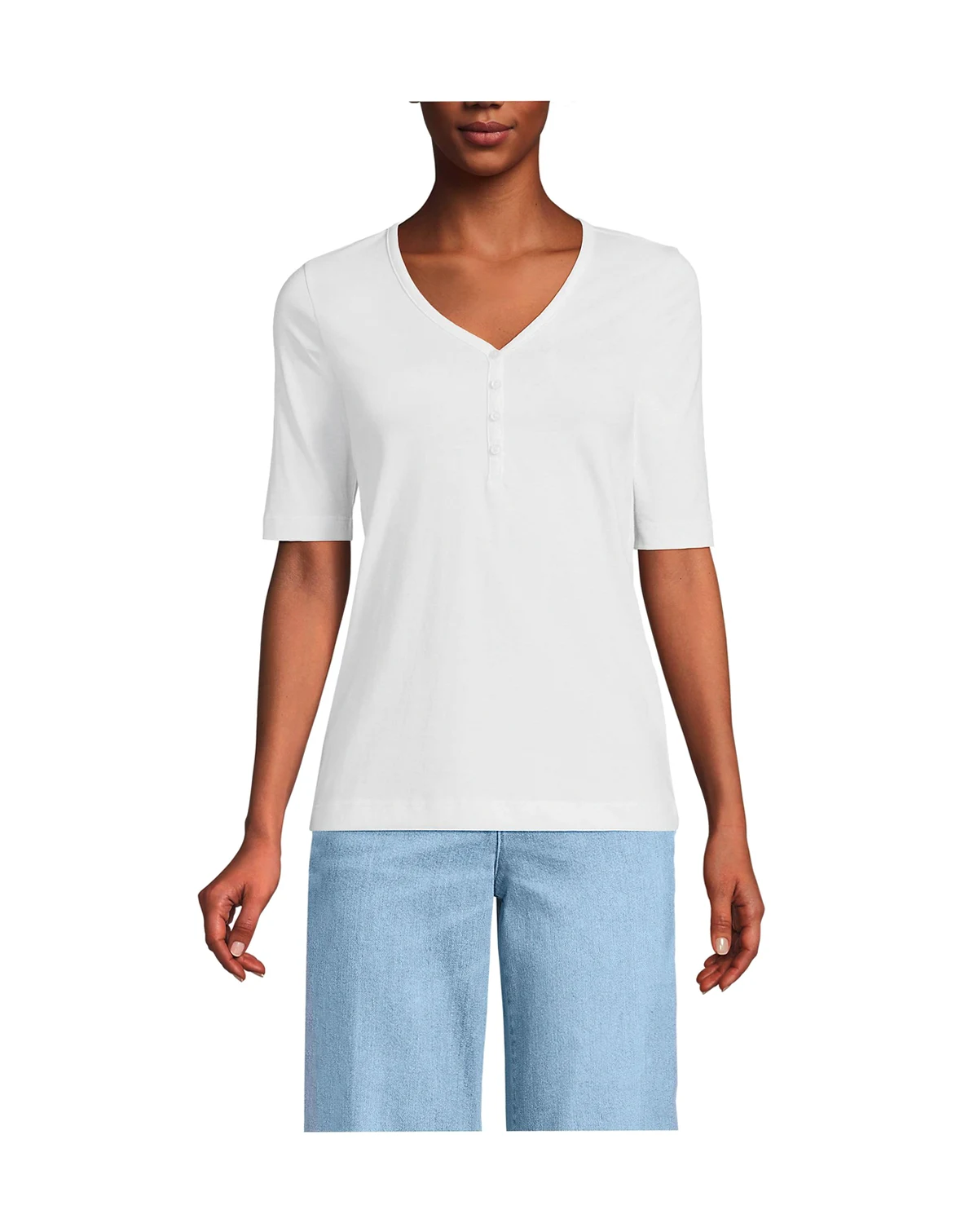 Women's Supima Cotton Henley T-Shirt